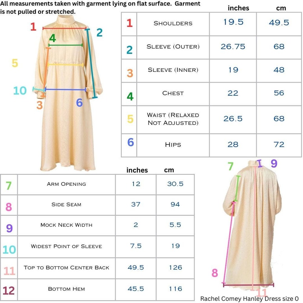 Rachel Comey Hammered Silk Hanley Maxi Dress Cream Adjustable Waist Size 0 BN - Picture 7 of 16
